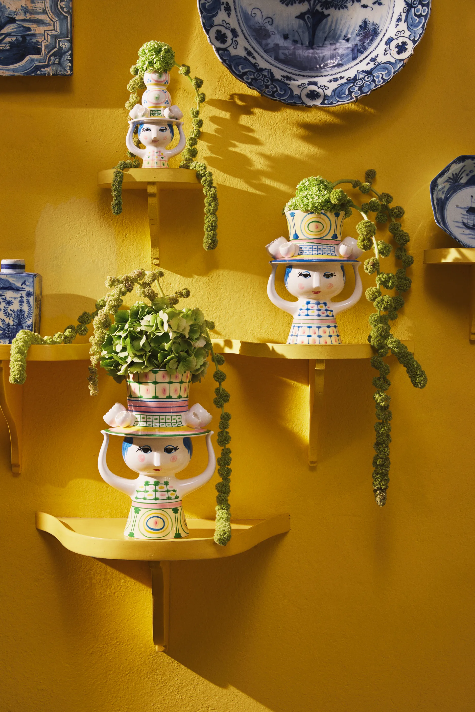 Castiçal Lady with Hat H16 cm, Rosa Bjørn Wiinblad