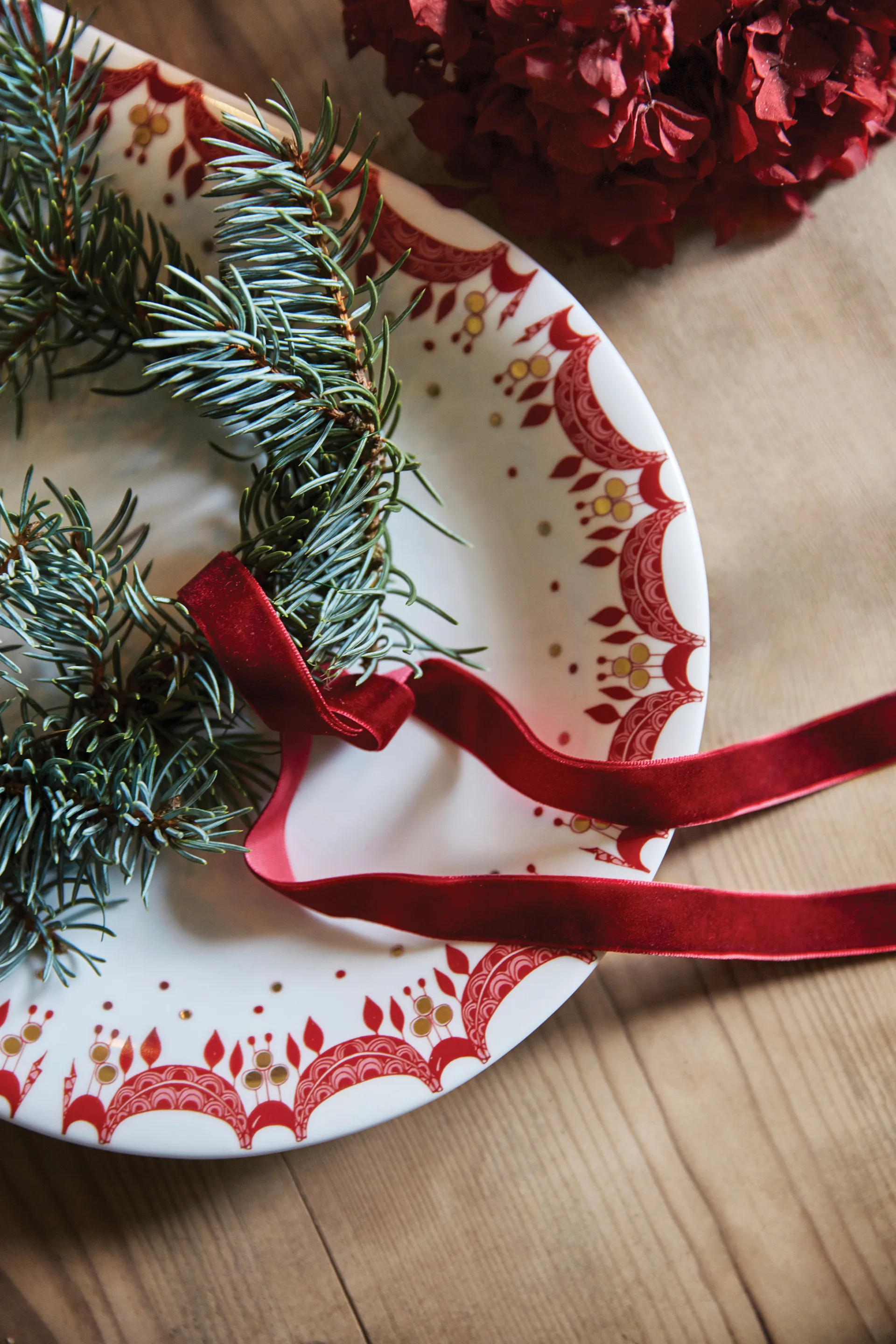 Tabuleiro vermelho Guirlande 39x23.5, Vermelho Bjørn Wiinblad