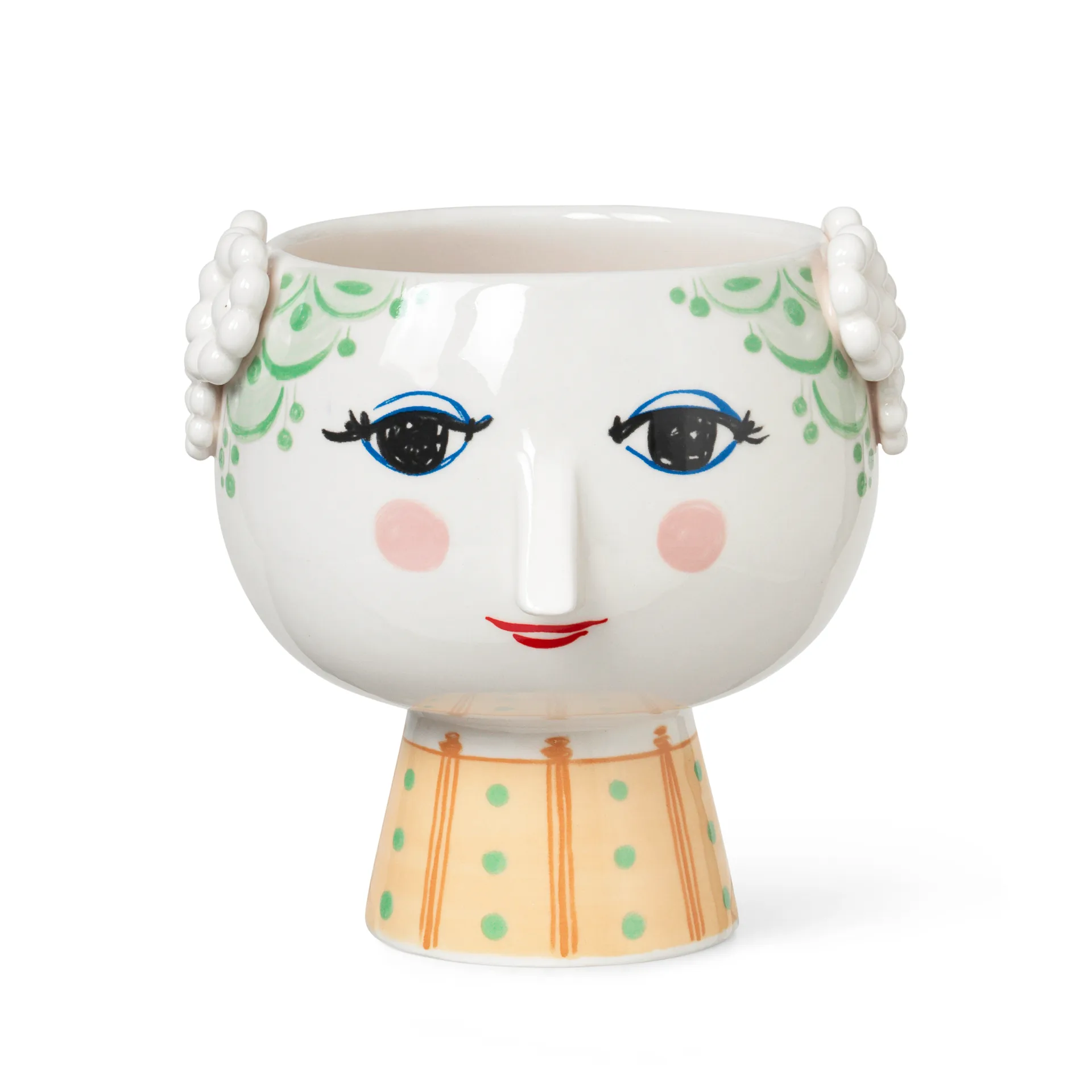 Vaso de flores com pé Eva Ø15,5 cm, verde Bjørn Wiinblad