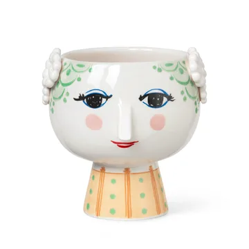 Vaso de flores com pé Eva Ø15,5 cm - verde - Bjørn Wiinblad