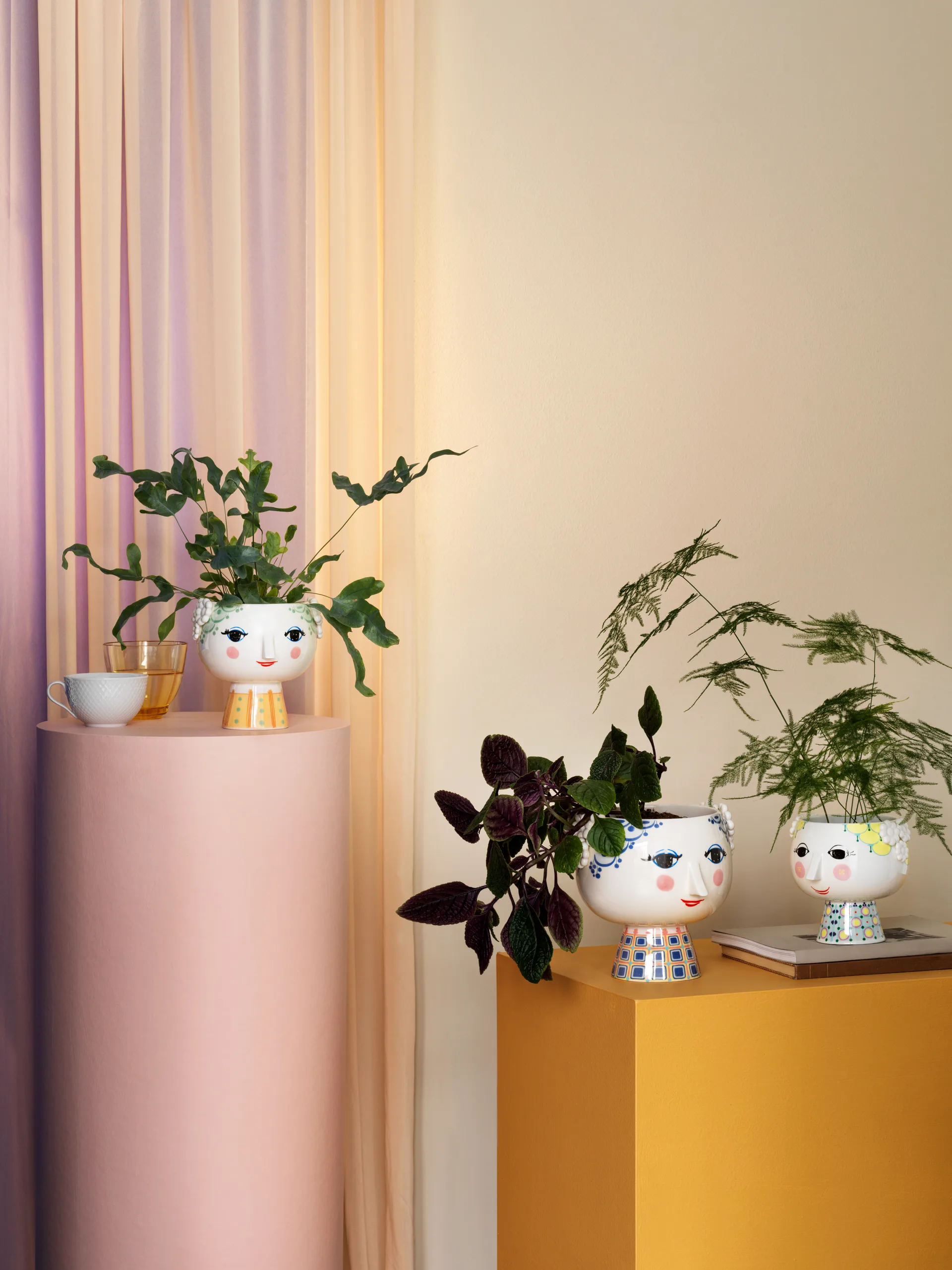 Vaso de flores com pé Eva Ø15,5 cm, verde Bjørn Wiinblad