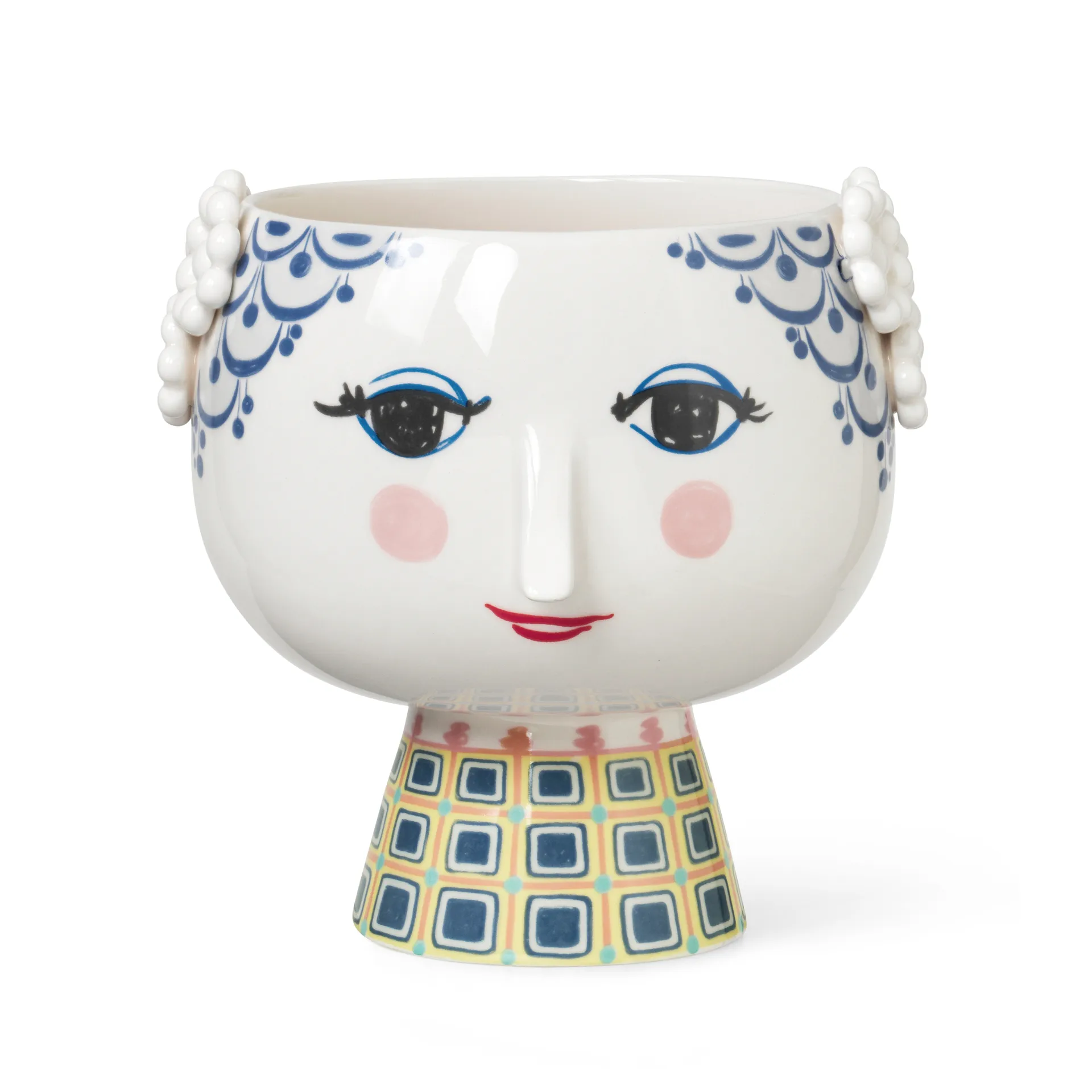 Vaso de flores com pé Eva Ø21 cm, Azul Bjørn Wiinblad