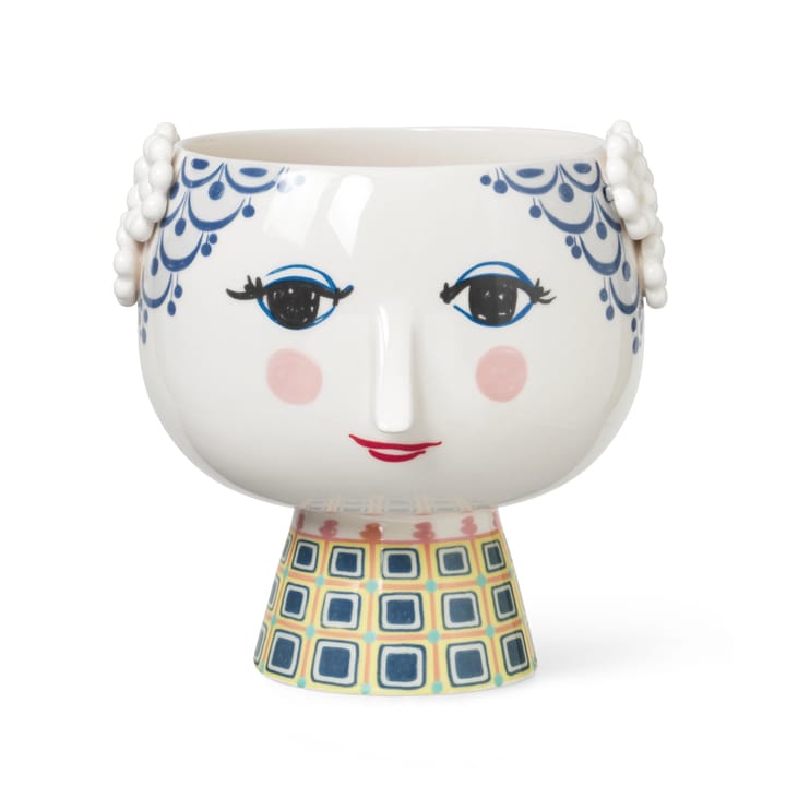 Vaso de flores com pé Eva Ø21 cm - Azul - Bjørn Wiinblad