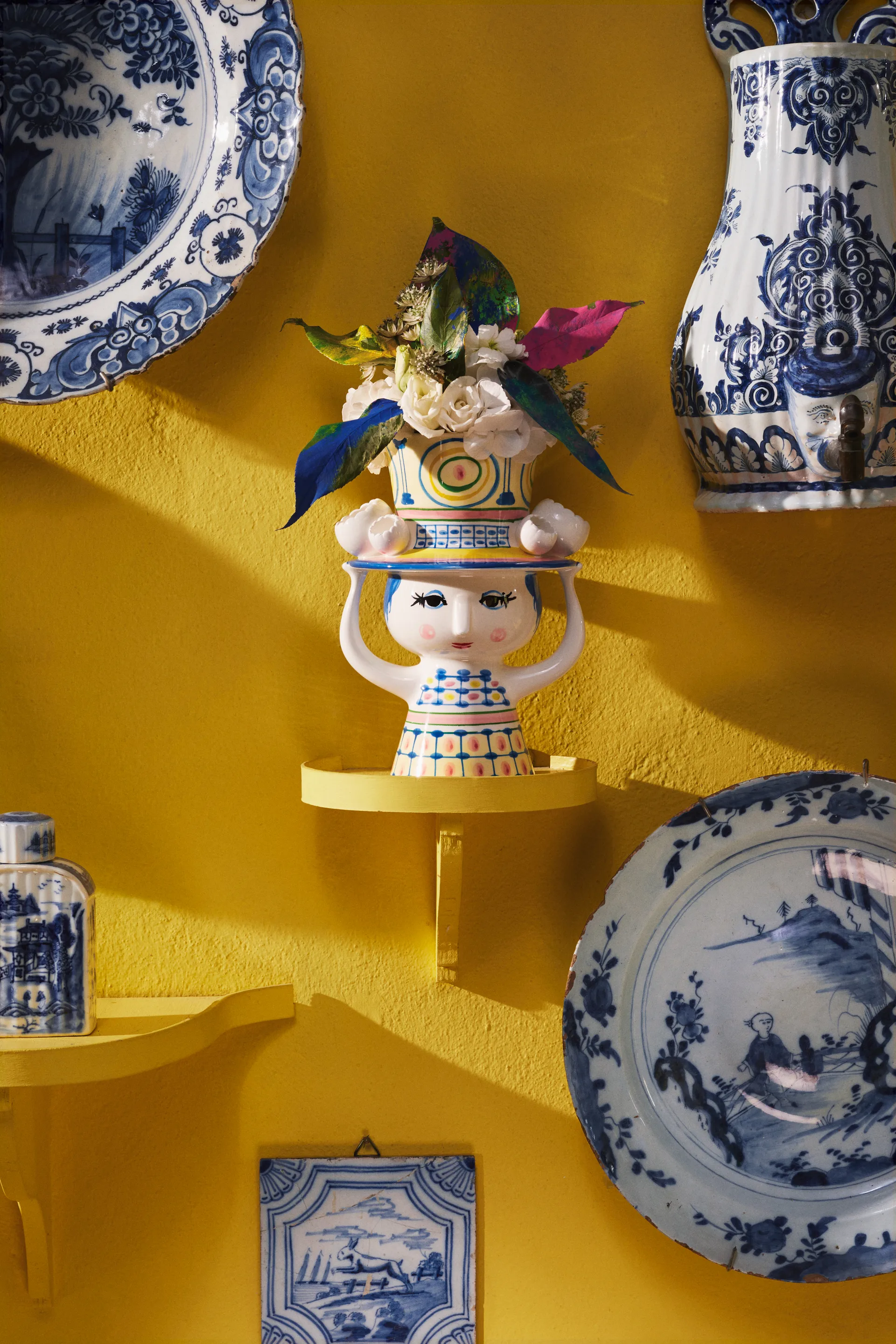 Vaso Lady with Hat H20,5 cm, Azul Bjørn Wiinblad