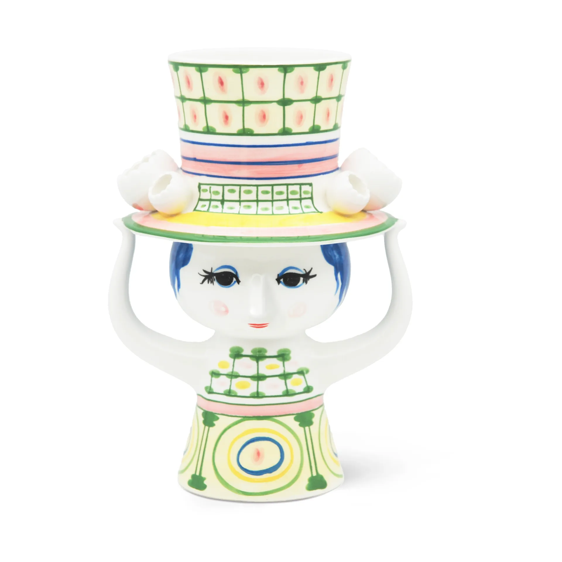 Vaso Lady with Hat H24,5 cm, Verde Bjørn Wiinblad
