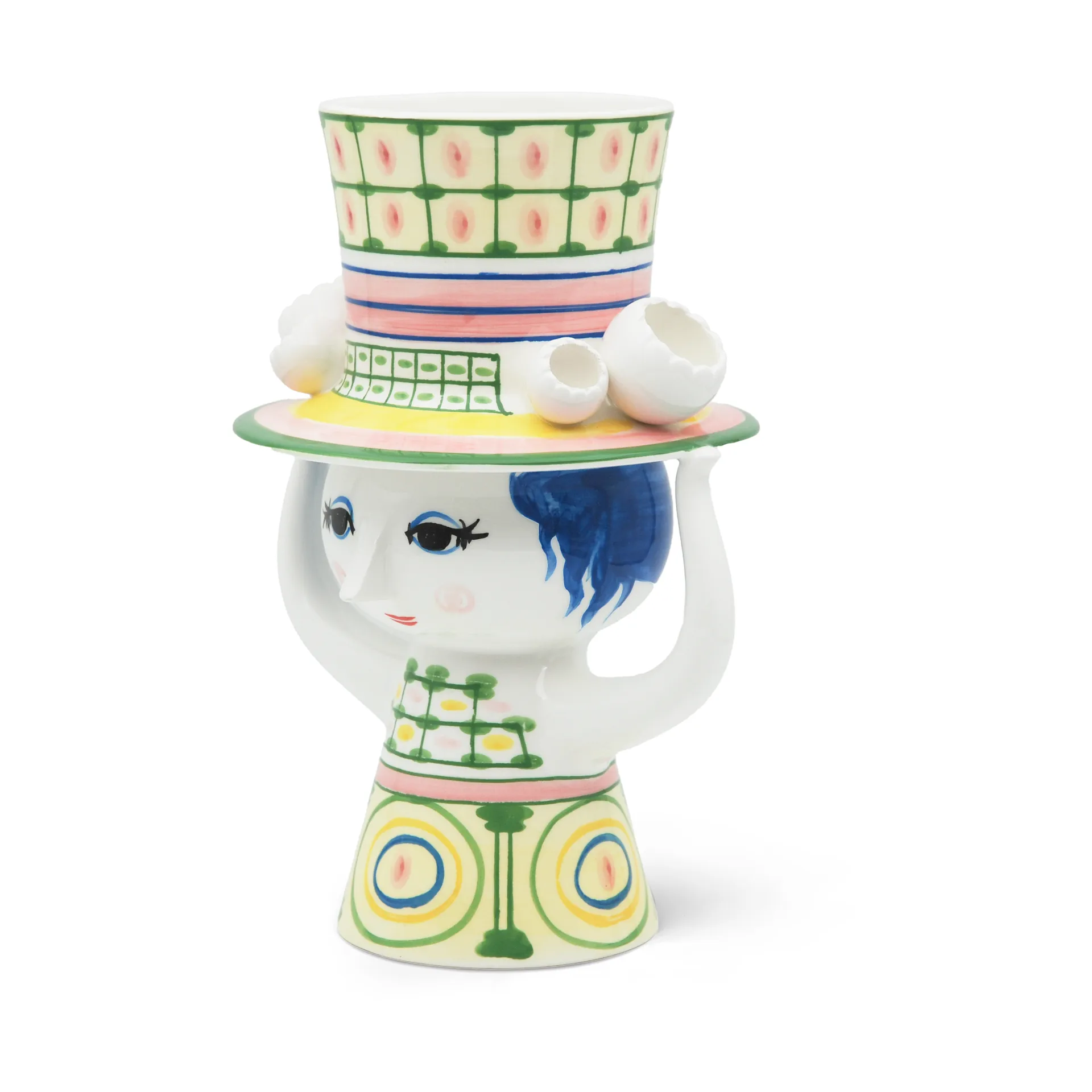 Vaso Lady with Hat H24,5 cm, Verde Bjørn Wiinblad