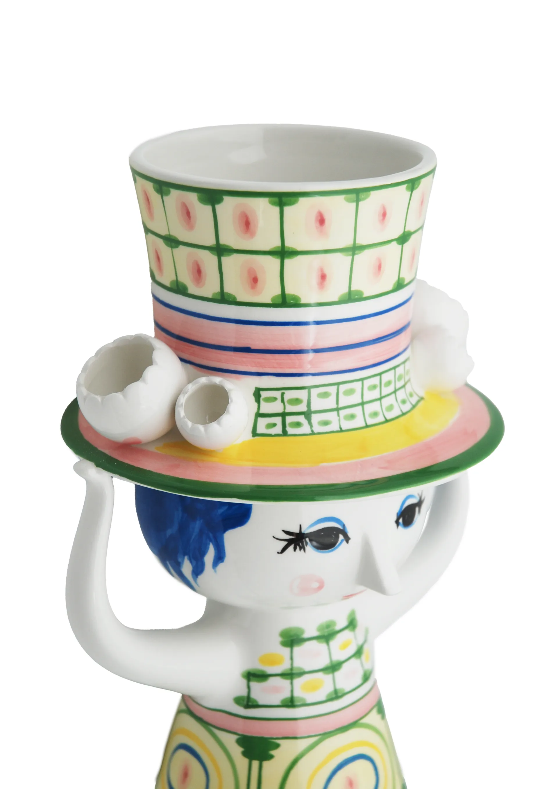 Vaso Lady with Hat H24,5 cm, Verde Bjørn Wiinblad