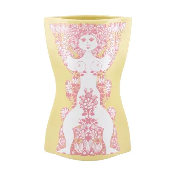 Vaso Nina - Amarelo-rosa, 22 cm - Bjørn Wiinblad