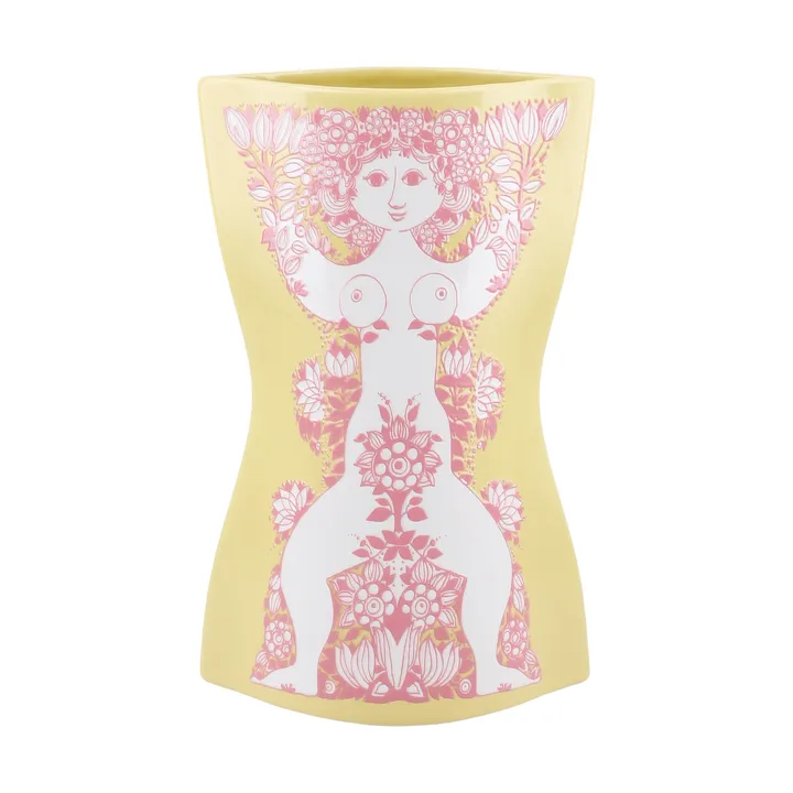 Vaso Nina - Amarelo-rosa, 22 cm - Bjørn Wiinblad