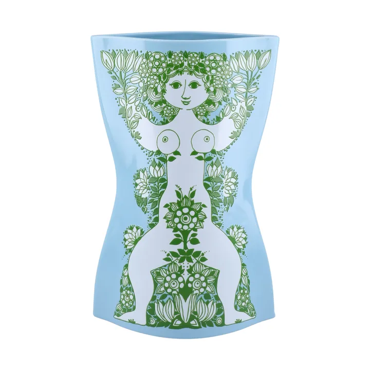 Vaso Nina - Azul-claro-verde, 28,5 cm - Bjørn Wiinblad