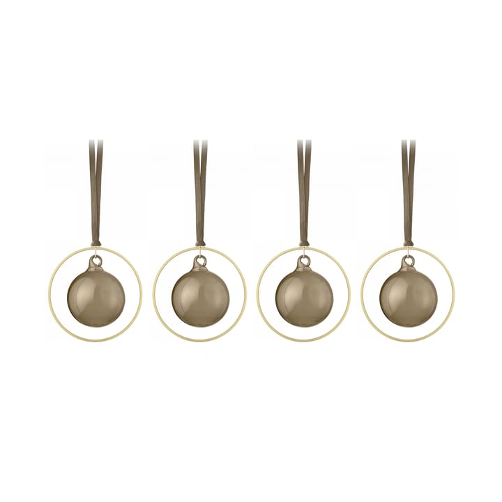 Bola de Natal KITAI 8,5 cm 4-unidades - Coffee - Blomus