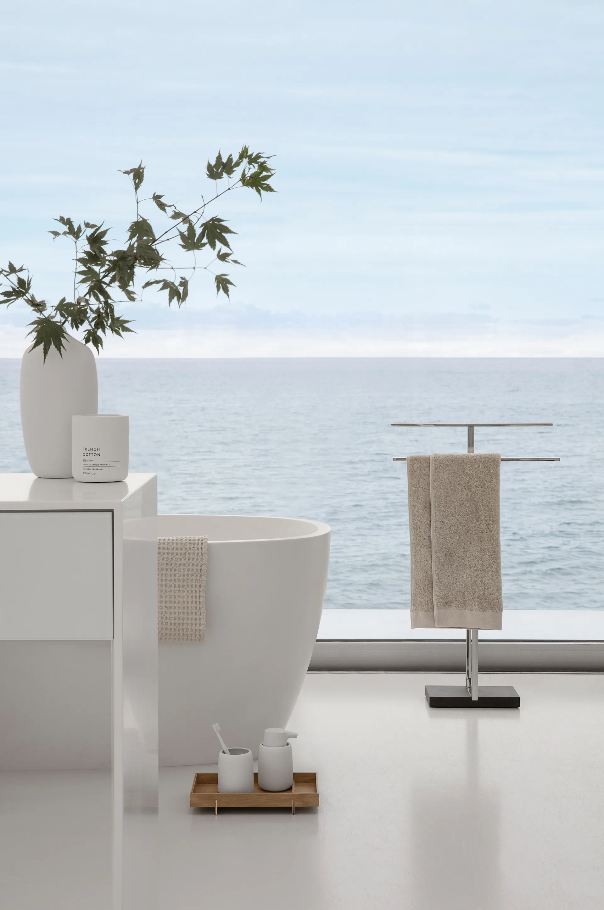 Ceola vaso 25 cm, Branco blomus