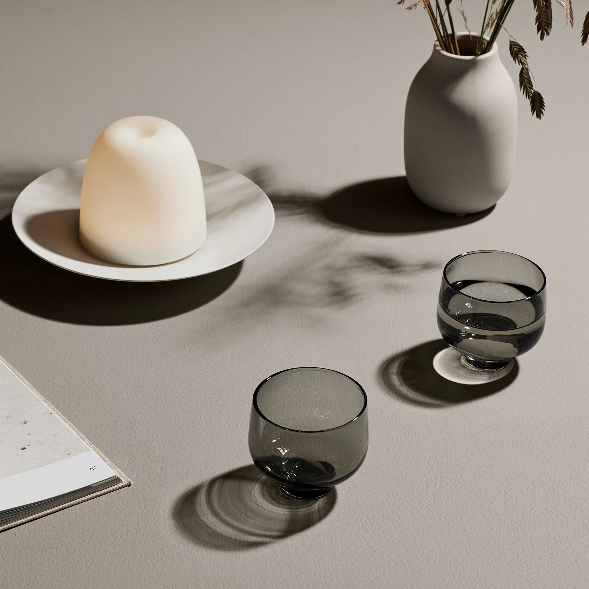 Copo Flow 22 cl 2-pack, Fumado blomus