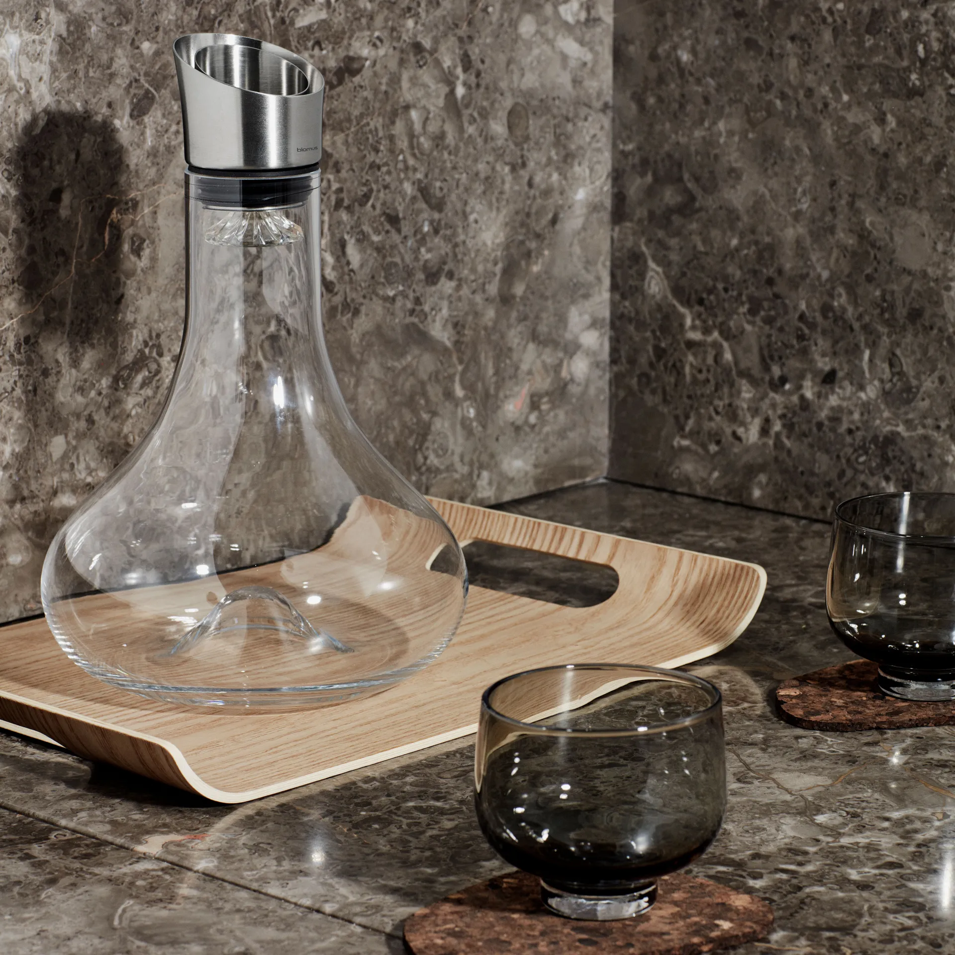 Copo Flow 22 cl 2-pack, Fumado blomus