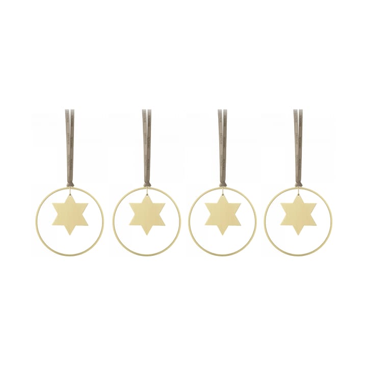 Decoração para árvore KITAI 8,5 cm 4-unidades - Stars - Blomus