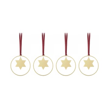 Decoração para árvore KITAI 8,5 cm 4-unidades - Stars - Blomus