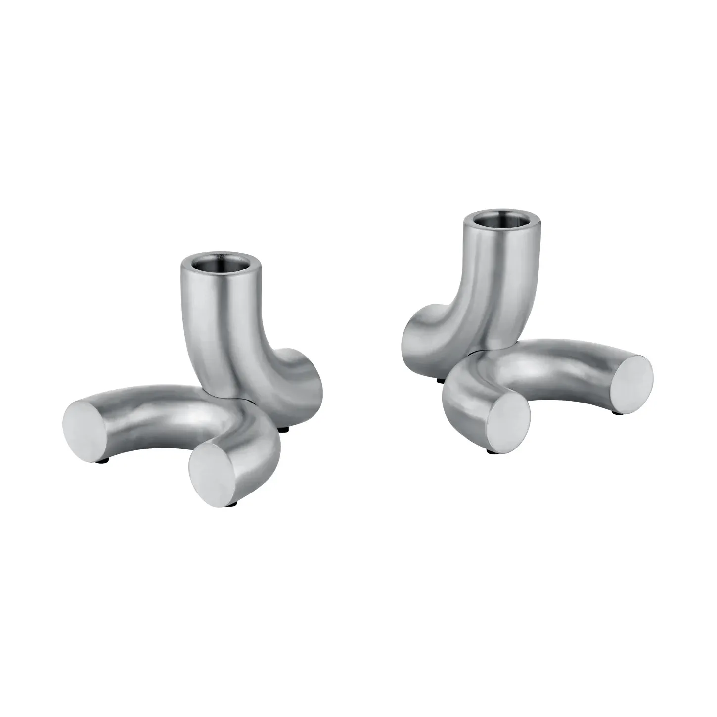 Doodle castiçal 2-unidades, Aço inoxidável mate blomus
