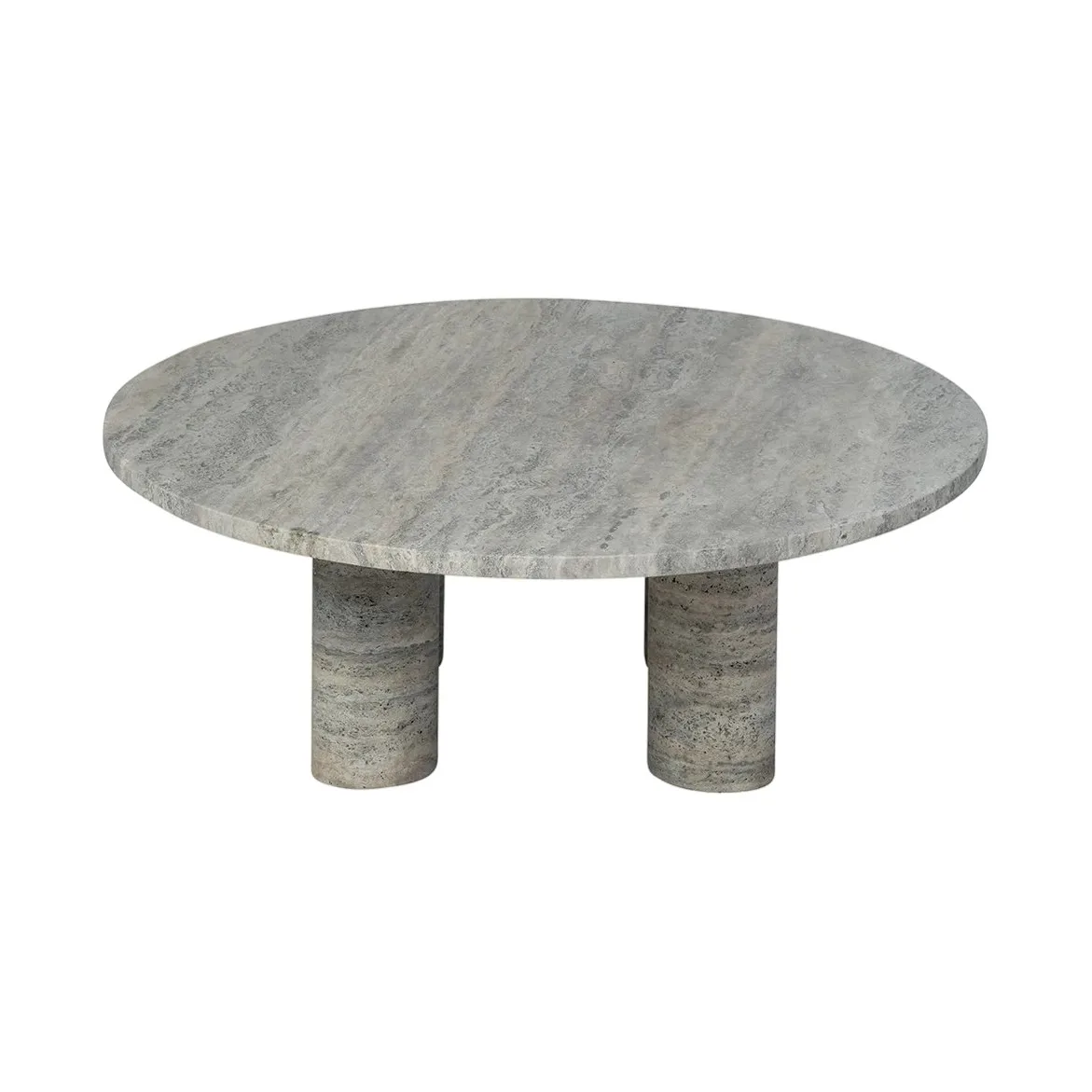 Mesa de centro Volos L Ø75 cm, Silver Travertine blomus
