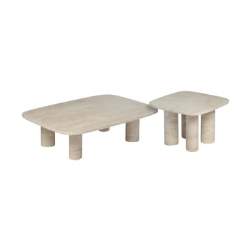 Mesa lateral Volos S 52x52 cm - Travertine - Blomus