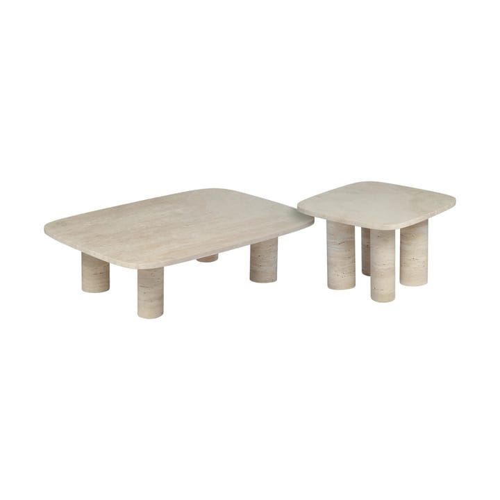 Mesa lateral Volos S 52x52 cm, Travertine Blomus