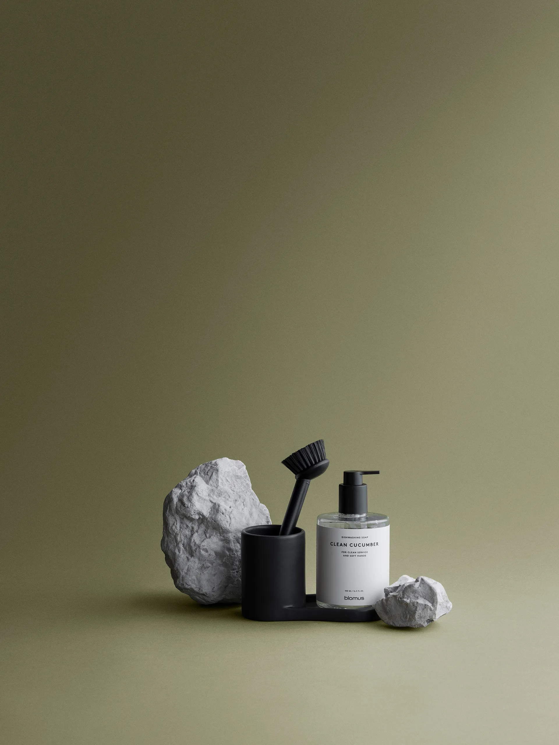 Piro suporte para escova de loiça e sabonete , Preto blomus