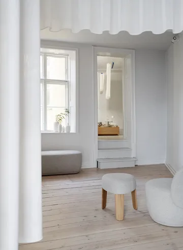 Puff Kuon Ø48x45 cm - Boucla bege - blomus