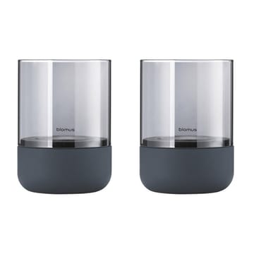 Suporte para vela pequena Calma Ø7 cm 2 unid. - Steel grey-smoke - Blomus