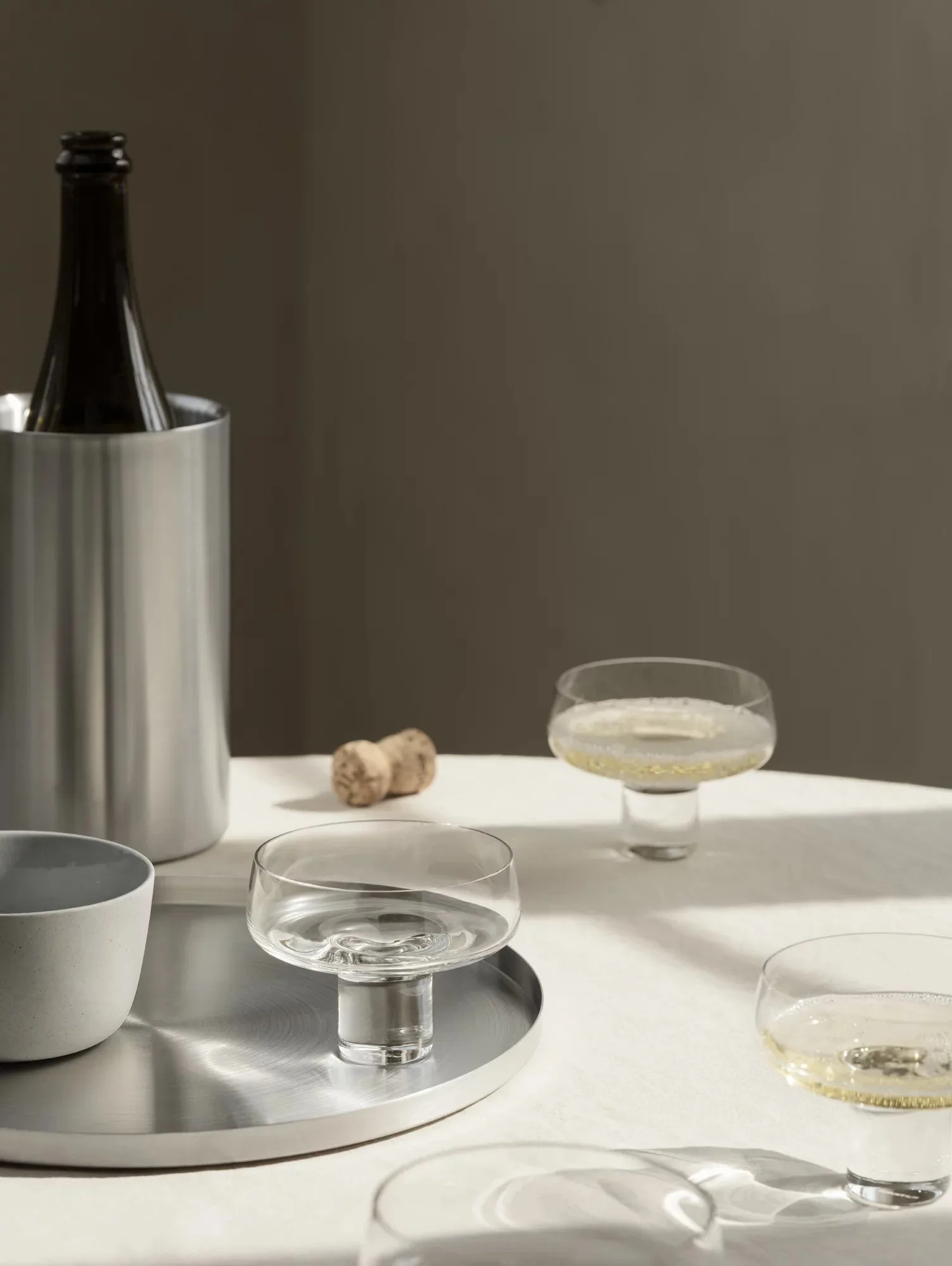 Tabuleiro PEASY L Ø38 cm, Stainless steel blomus