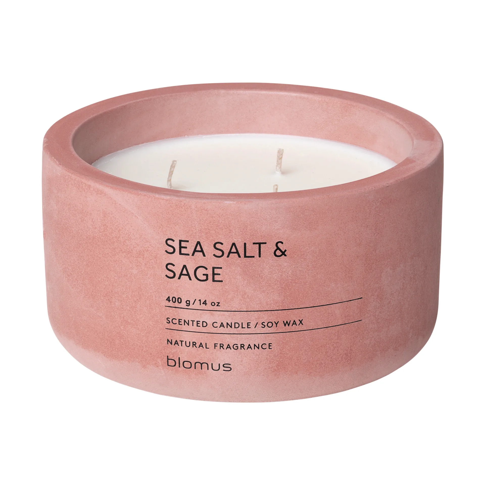 Vela perfumada Fraga 25 horas, Sea salt & Sage-Withered Rose blomus