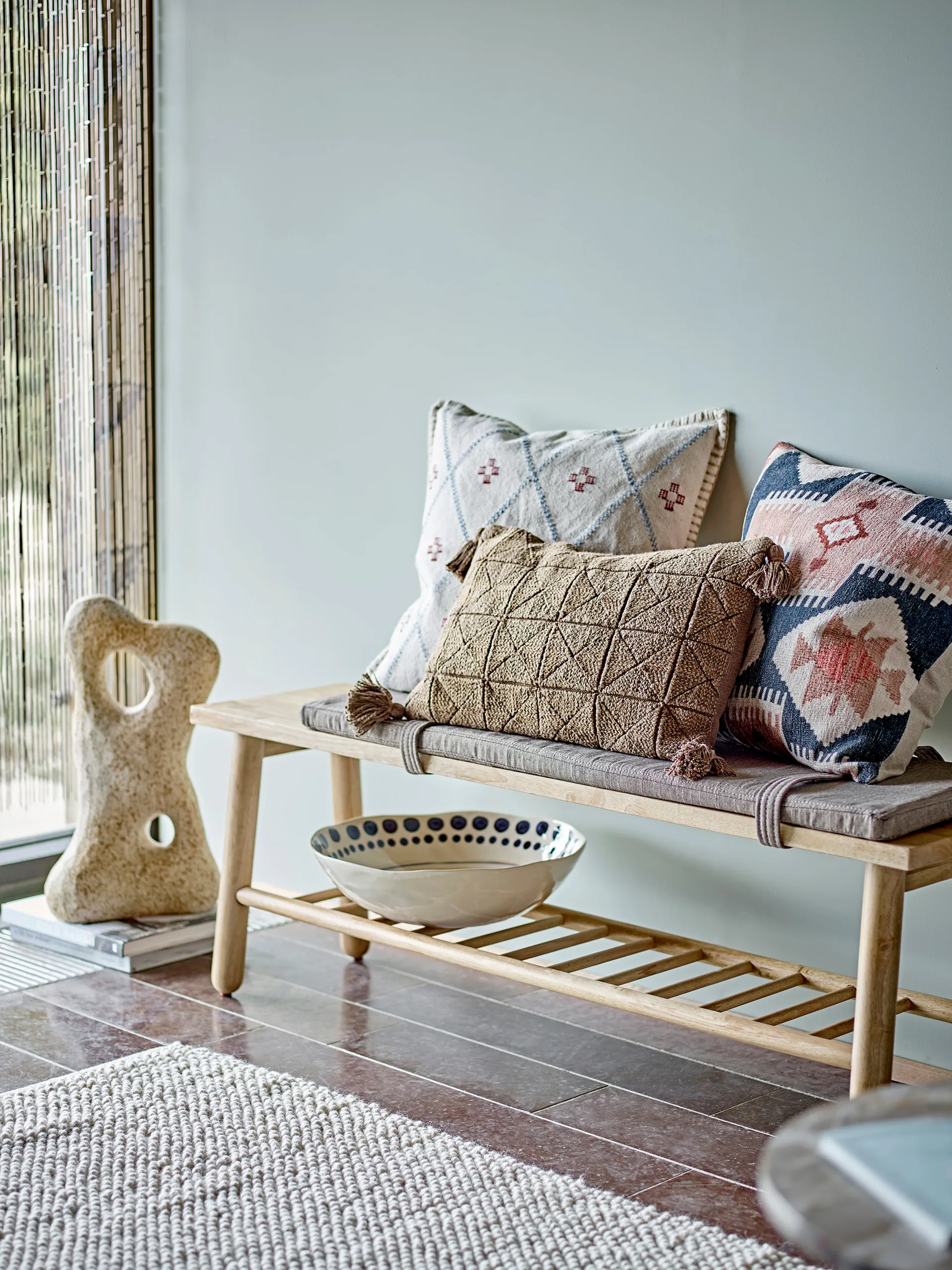 Almofada Auna 30x45 cm, Castanho  Bloomingville