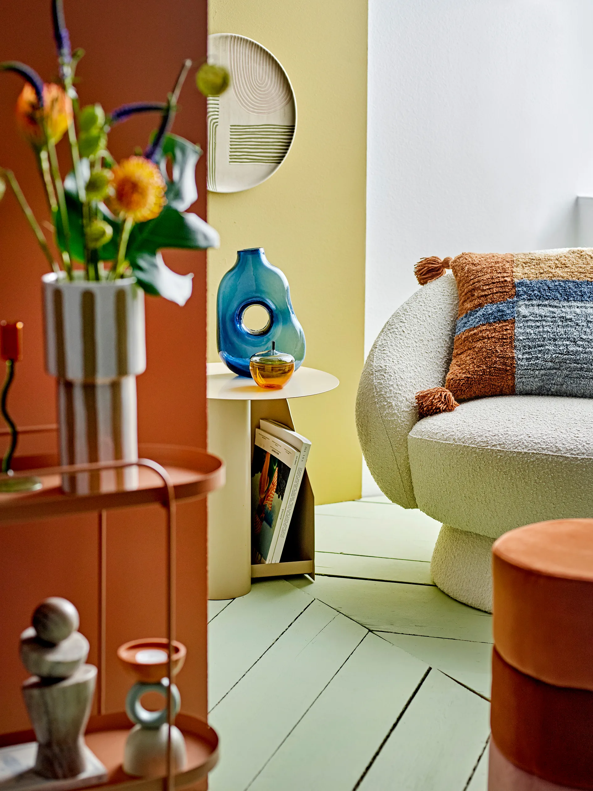 Almofada Centro 45x45 cm, Multicolor Bloomingville