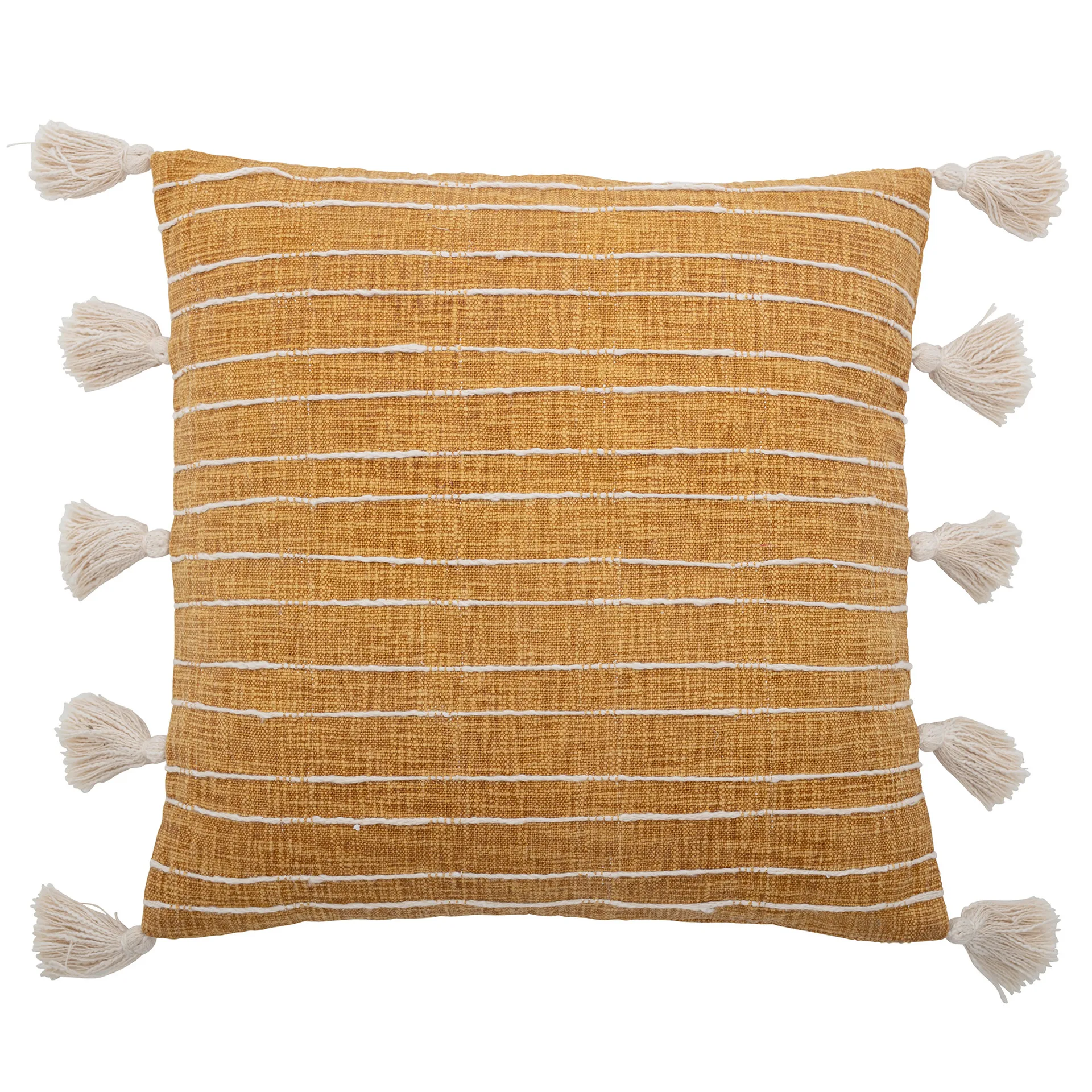Almofada com franjas Emely 55x55 cm, amarelo Bloomingville