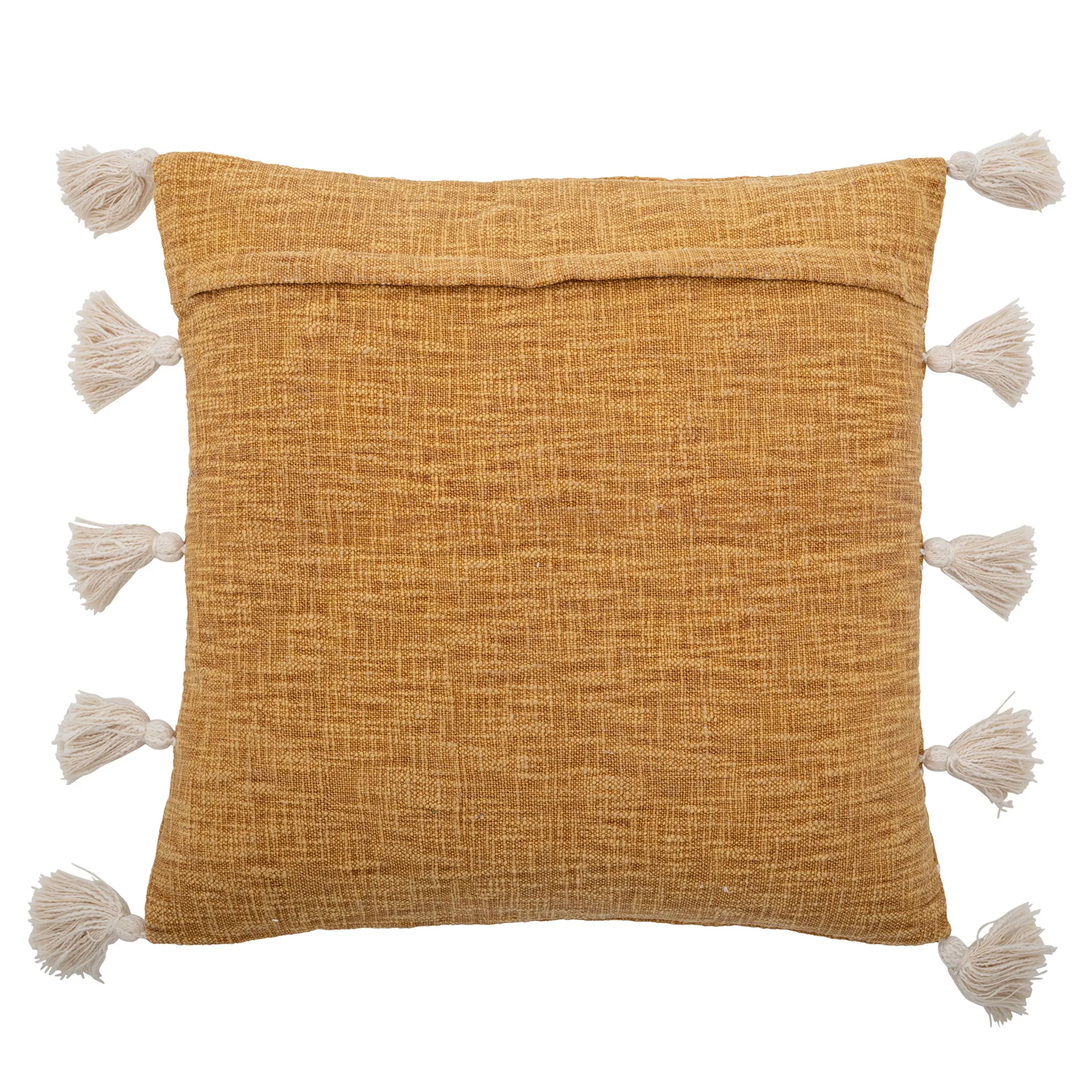 Almofada com franjas Emely 55x55 cm, amarelo Bloomingville