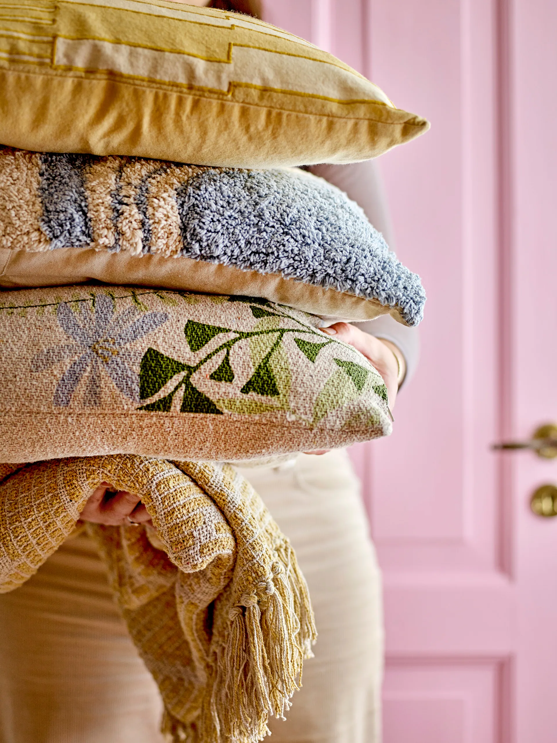 Almofada Cowes 40x40 cm, Yellow Bloomingville