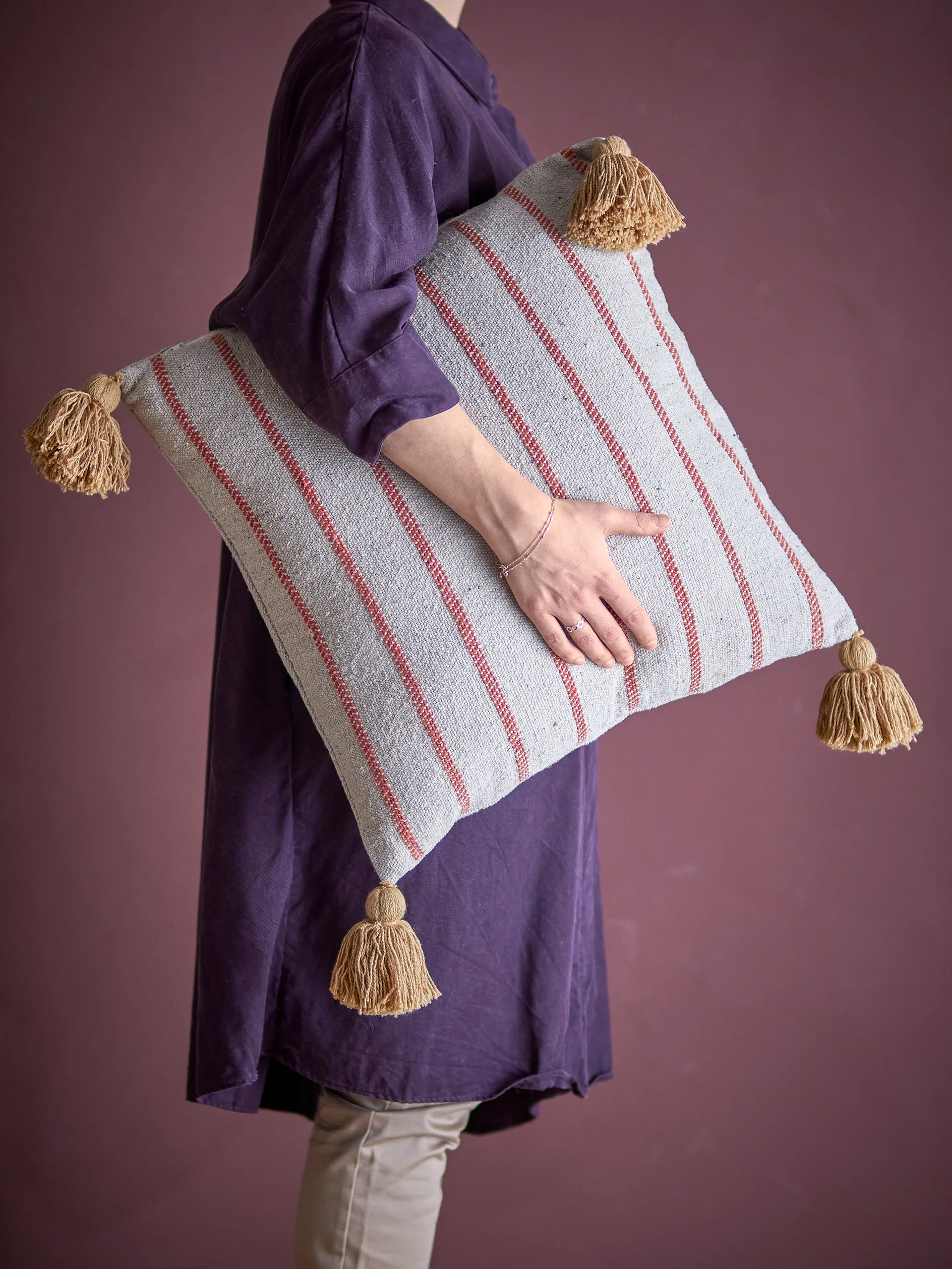 Almofada Eviaya 45x45 cm, Azul Bloomingville