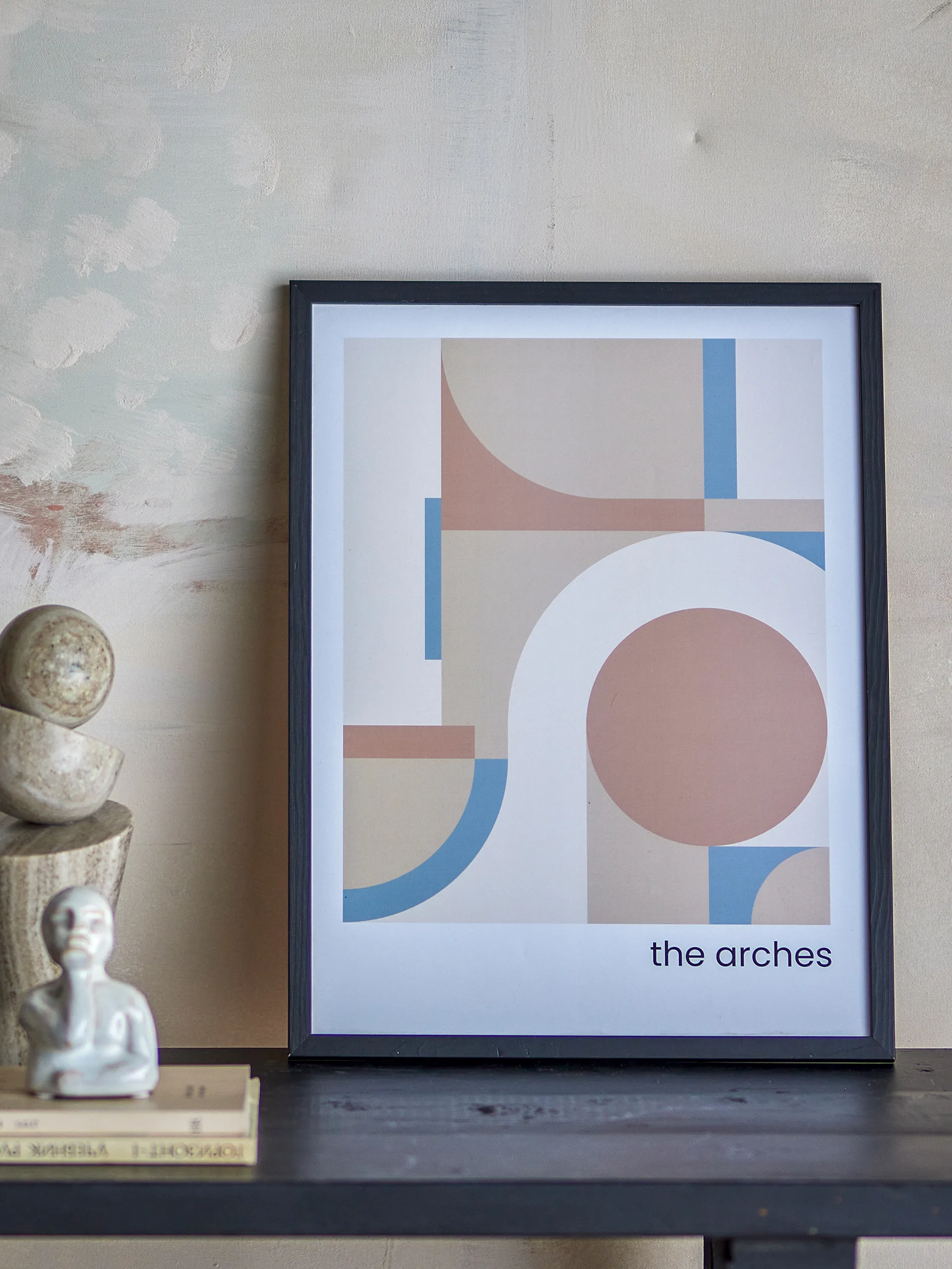 Arches quadro 32x42 cm, Moldura preta Bloomingville