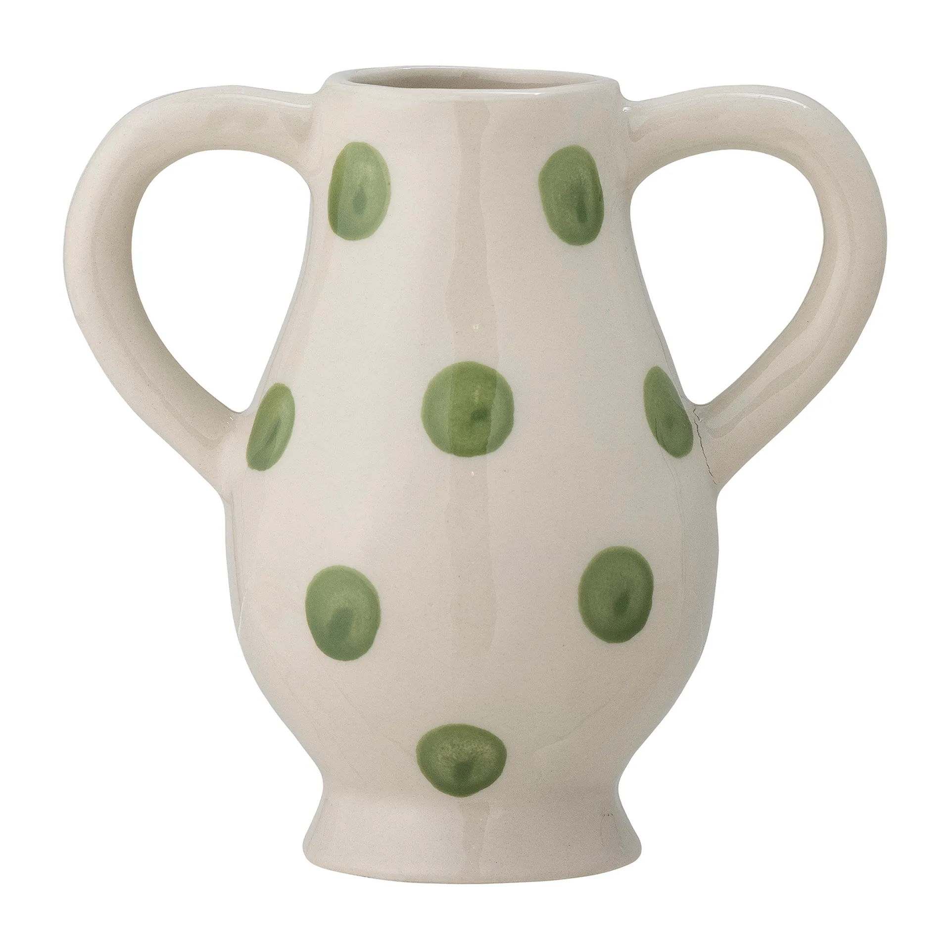 Asrin vaso 15 cm, Branco-verde Bloomingville