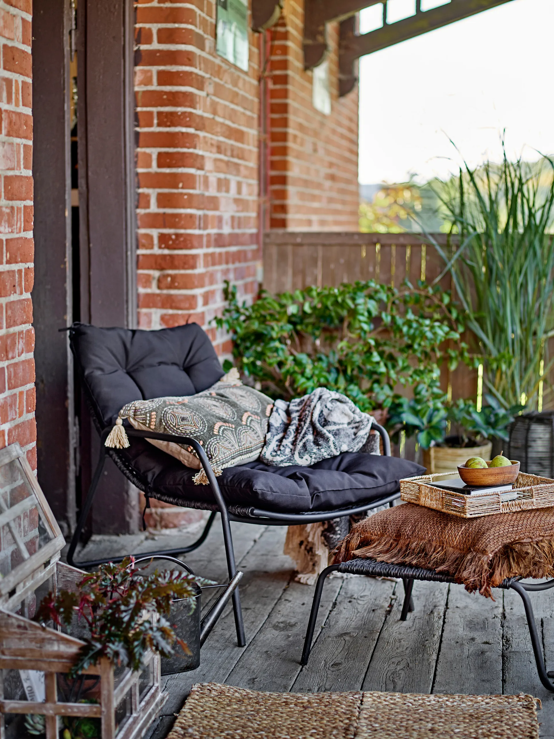 Boel espreguiçadeira, Preto Bloomingville