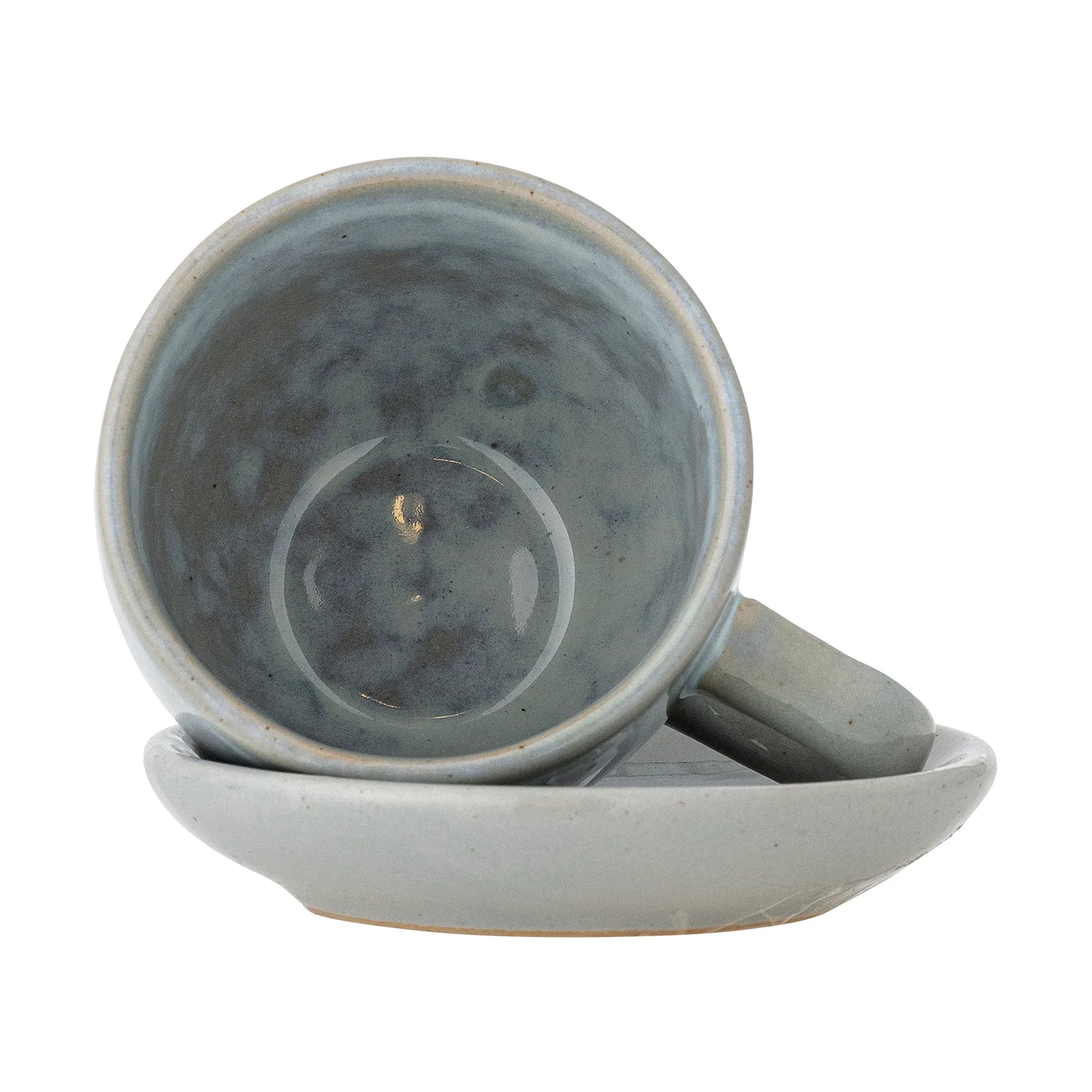 Brenta chávena com pires pack de 4, Azul Bloomingville