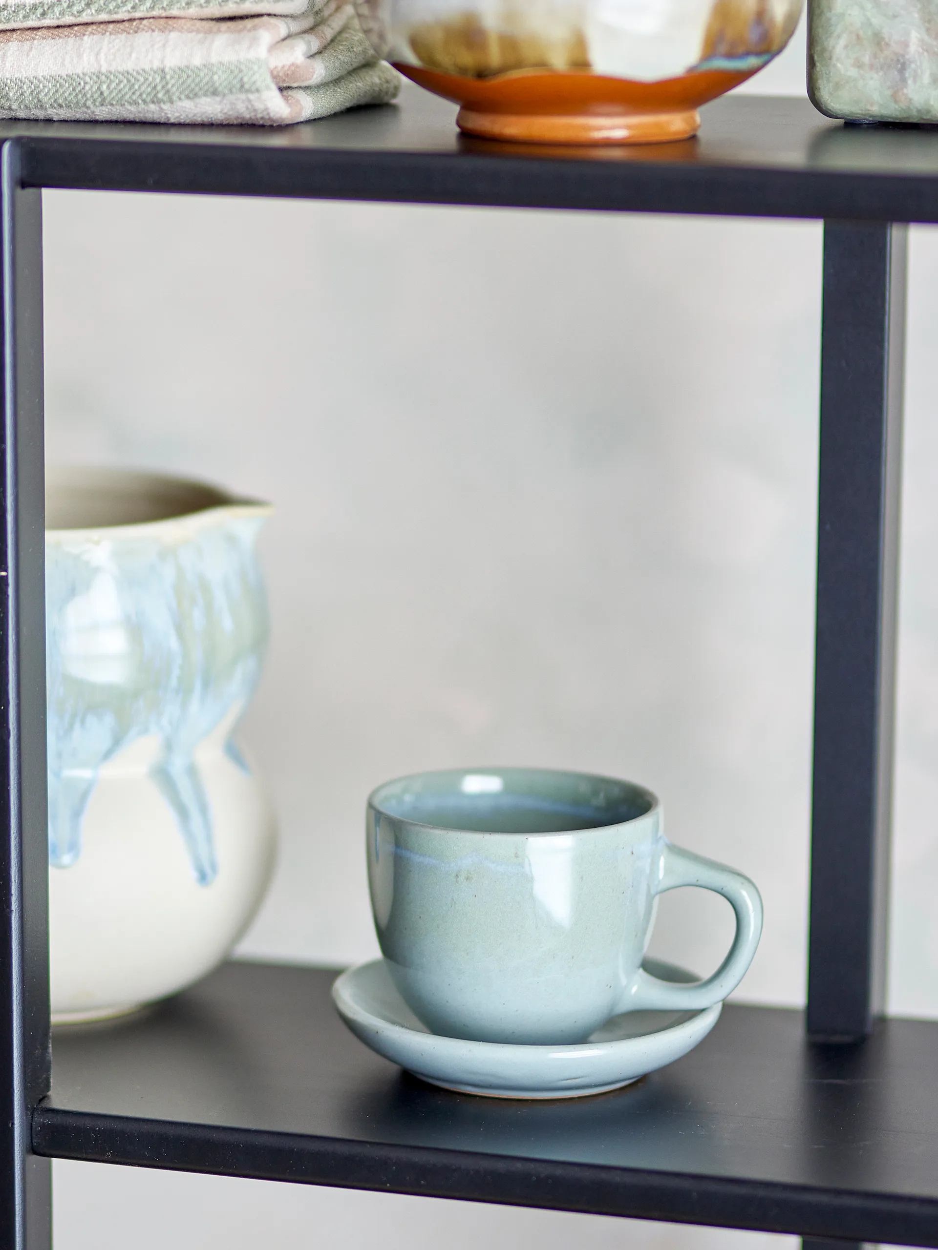 Brenta chávena com pires pack de 4, Azul Bloomingville