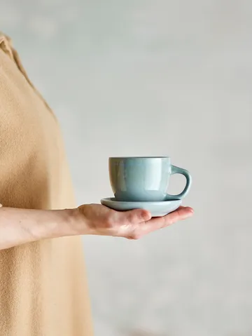 Brenta chávena com pires pack de 4 - Azul - Bloomingville