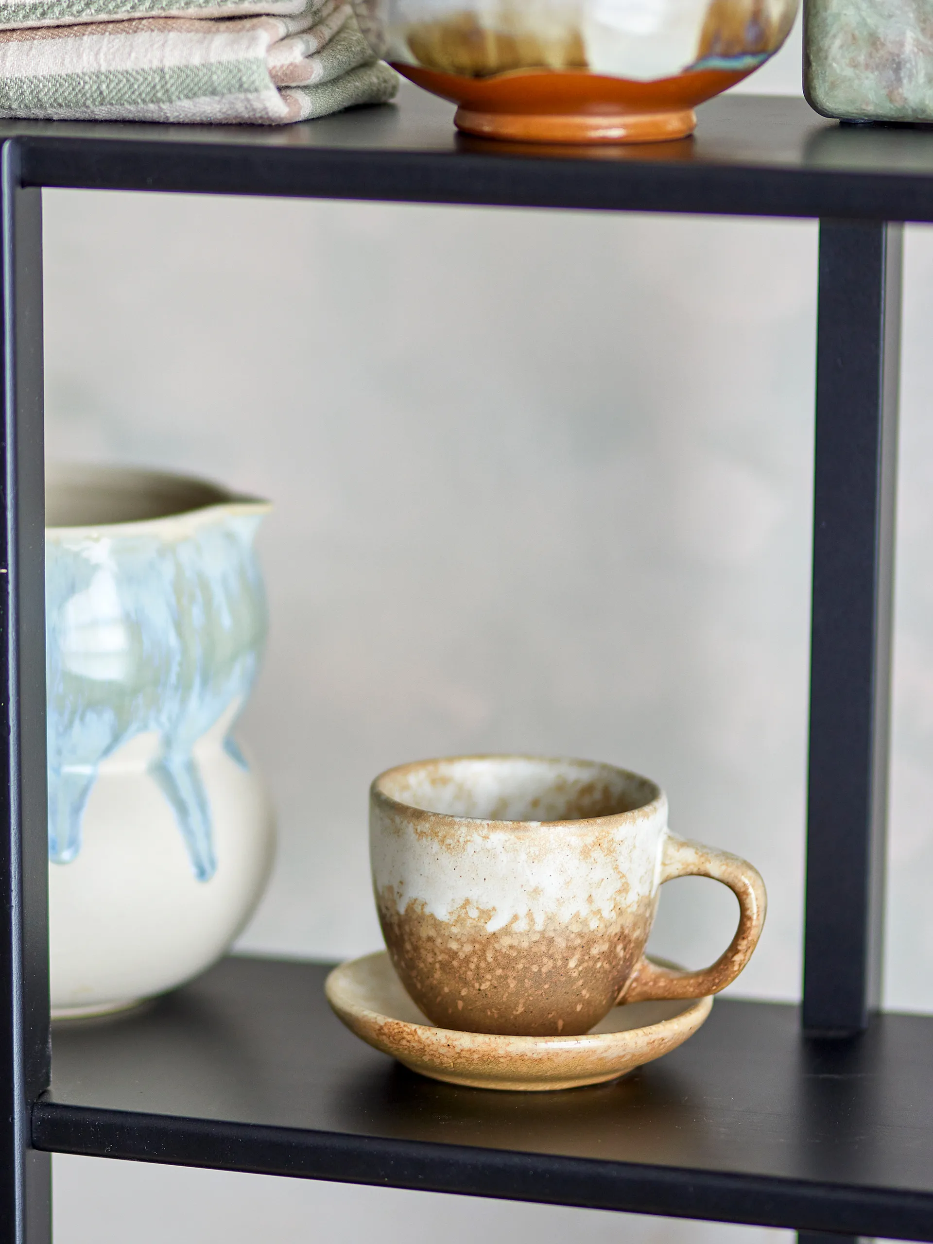 Brenta chávena com pires pack de 4, Natural Bloomingville