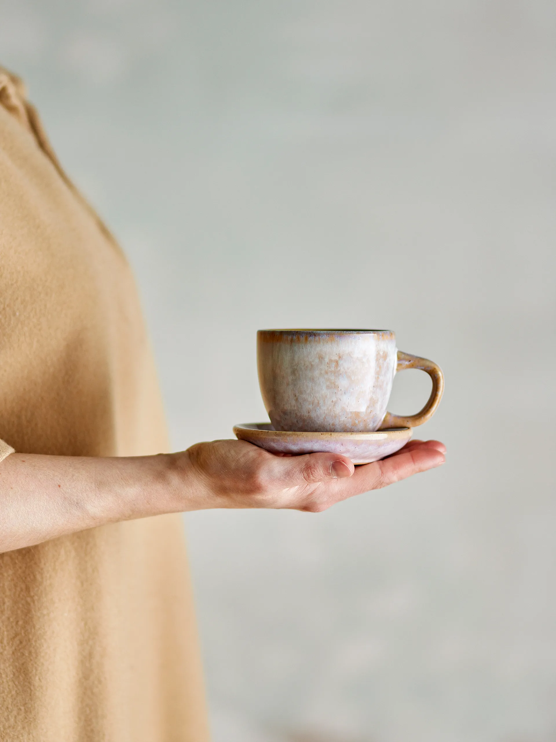 Brenta chávena com pires pack de 4, Rosa Bloomingville