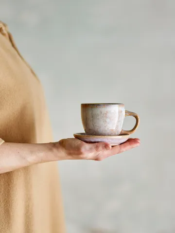 Brenta chávena com pires pack de 4 - Rosa - Bloomingville