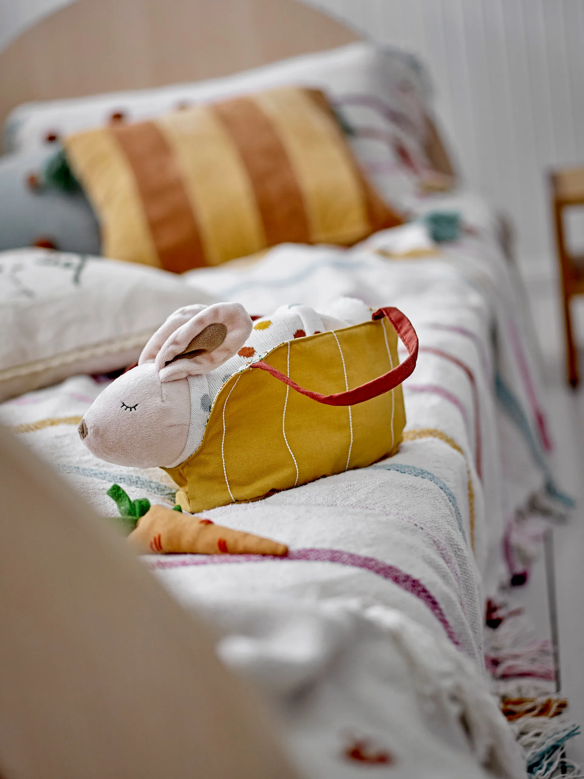 Brinquedo Villja 2 peças, White-yellow bunny Bloomingville