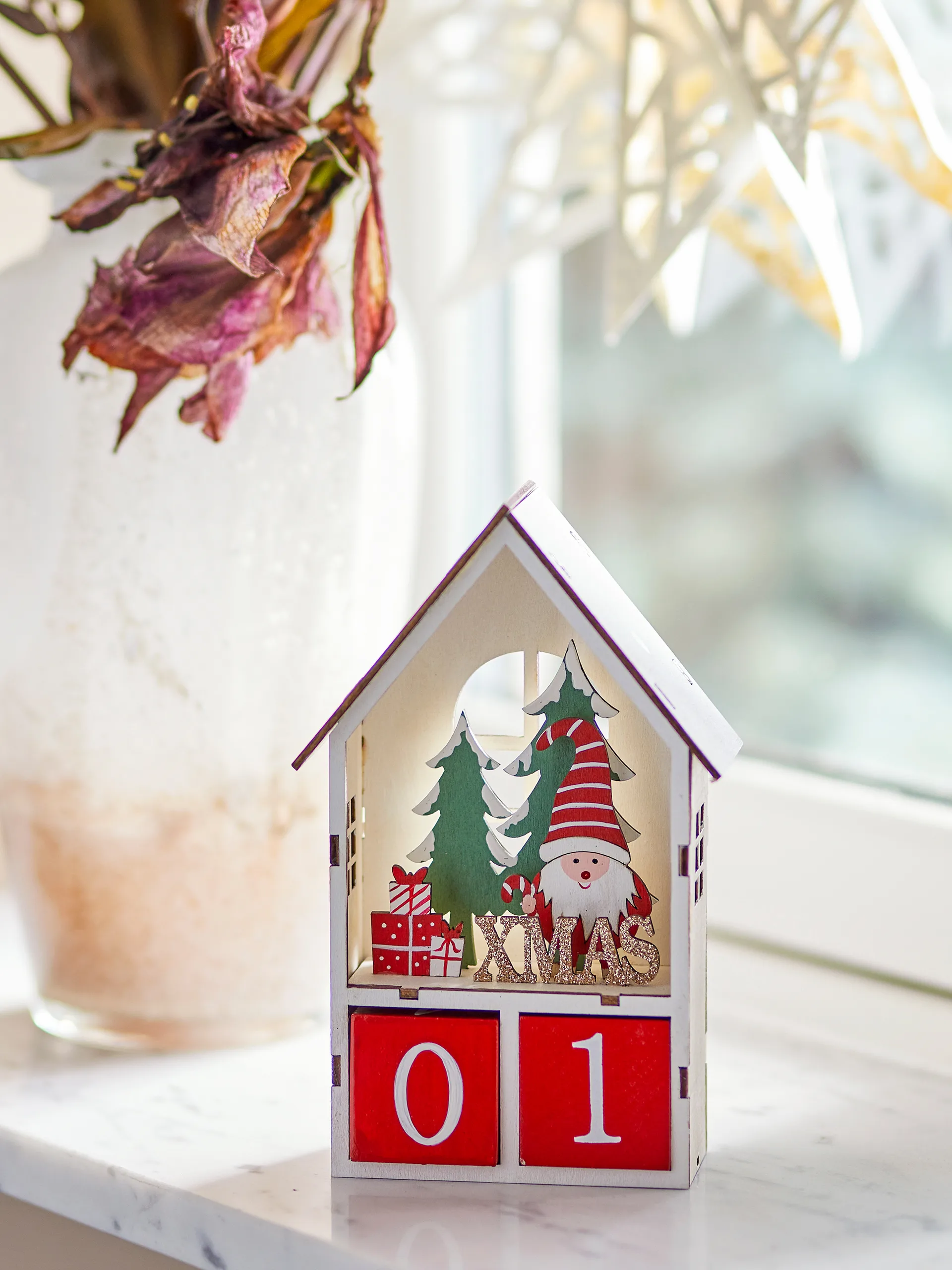 Calendário Edmund com datas, Vermelho Bloomingville