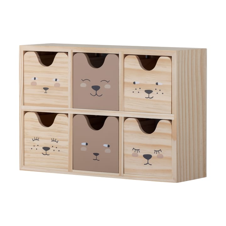 Calle estante de livros pequena com 6 gavetas 27x18 cm, Natural Bloomingville