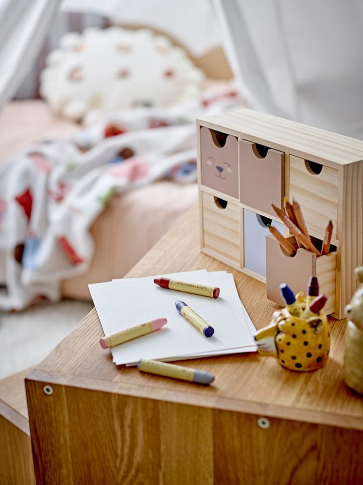 Calle estante de livros pequena com 6 gavetas 27x18 cm, Natural Bloomingville