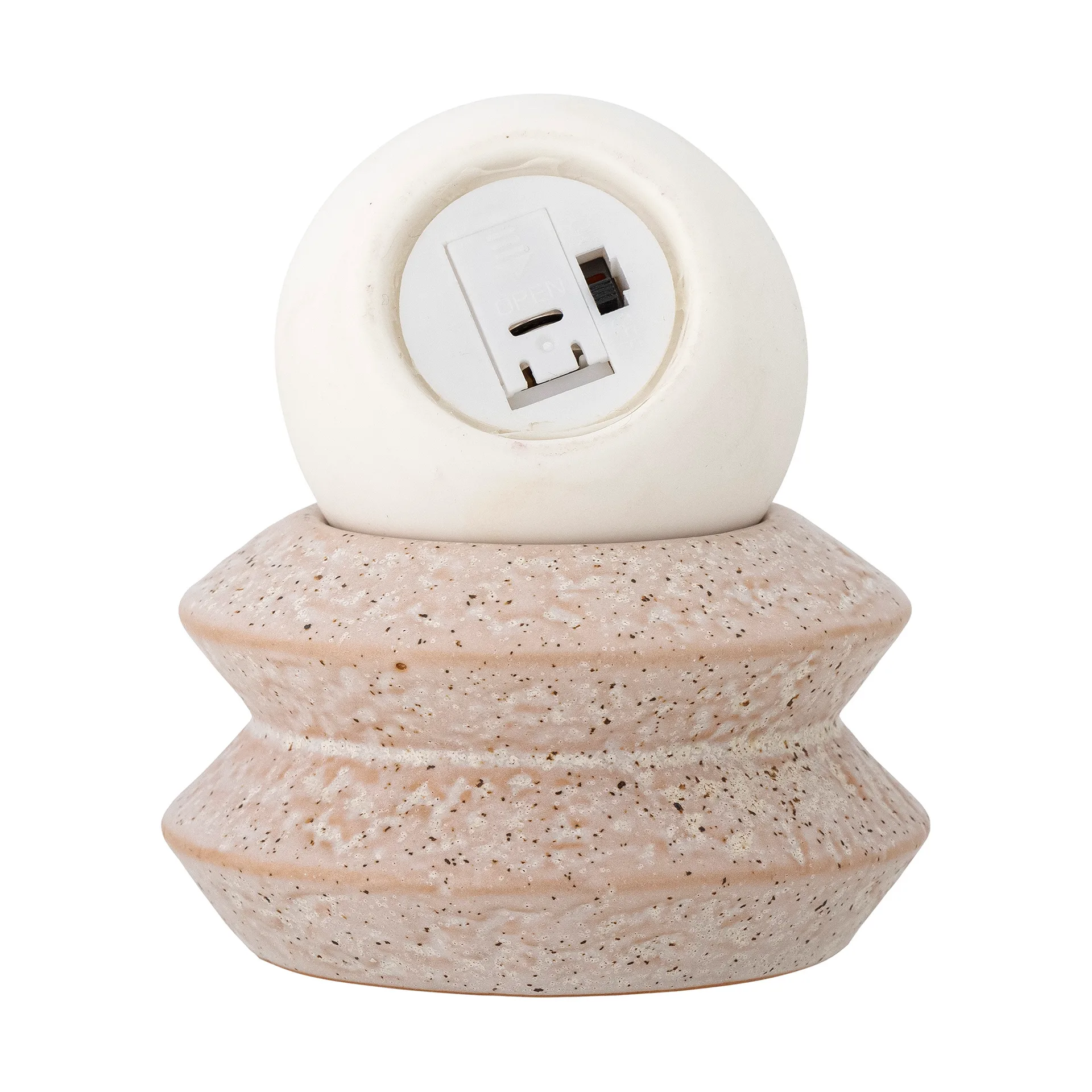 Candeeiro de mesa Capella portable Ø10x11 cm, White double Bloomingville