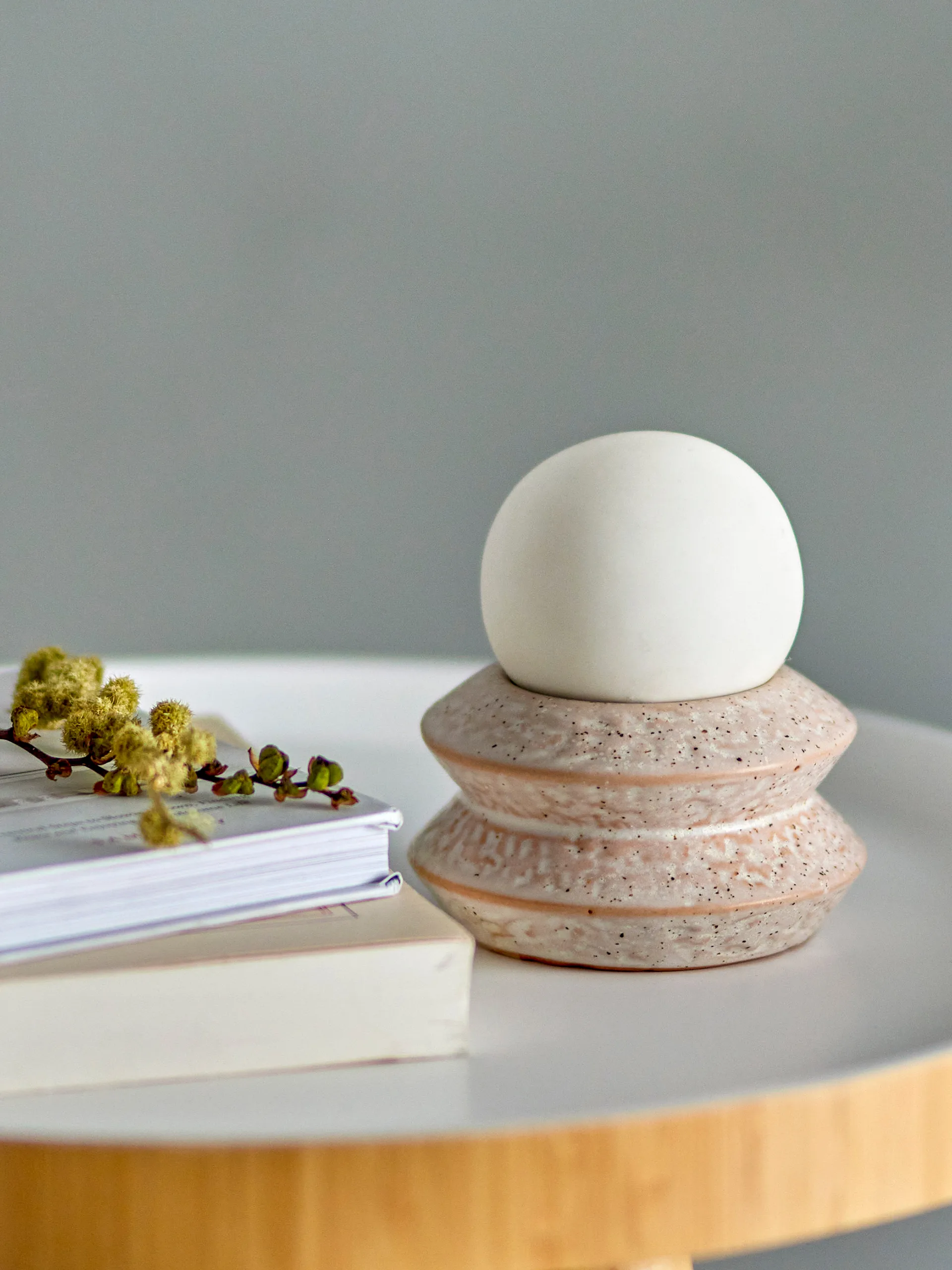 Candeeiro de mesa Capella portable Ø10x11 cm, White double Bloomingville